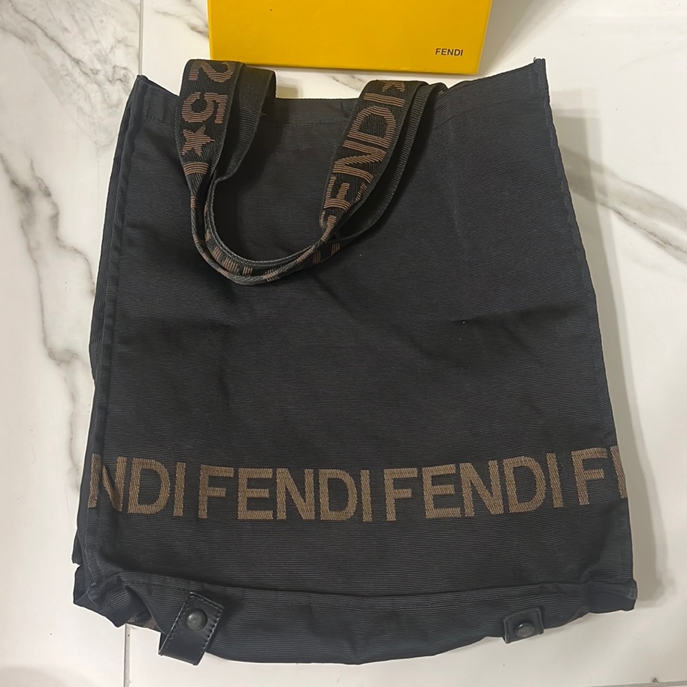 Authentic FENDI tote bag nylon black